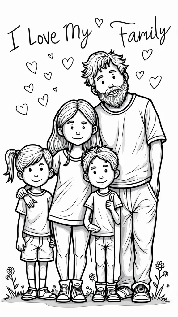 i love my family coloring pages